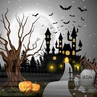 Cartoon halloween background vector