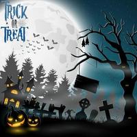 Cartoon halloween background vector