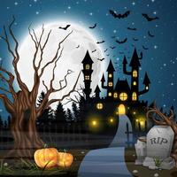 Cartoon halloween background vector