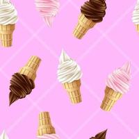 Different type of Ice cream background vector