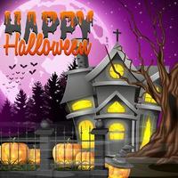 Cartoon halloween background vector