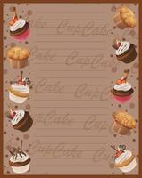 fondo de marco de cupcake vector