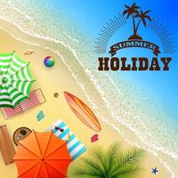 Summer beach background vector