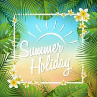 Beautiful summer holiday with nature background vector