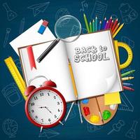 Back to school background vector