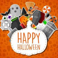 Cartoon halloween background vector