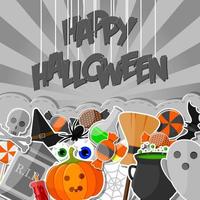 Cartoon halloween background vector