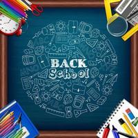 Back to school background vector