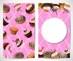 Sweet food Cupcake background vector