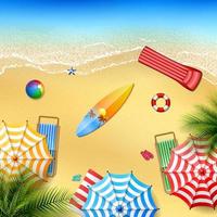 Summer beach background vector