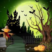 Cartoon halloween background vector