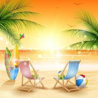 Summer beach background vector