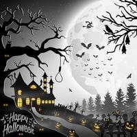 Cartoon halloween background vector