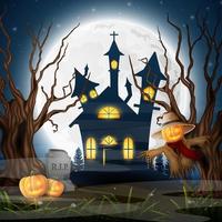 Cartoon halloween background vector