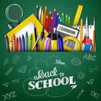 Back to school background vector