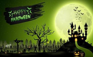 Cartoon halloween background vector