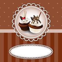 Dessert food background vector