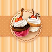 Dessert food background vector