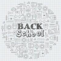 Back to school background vector