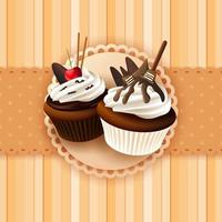 Dessert food background vector