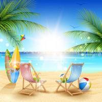 Summer beach background vector