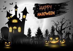 Cartoon halloween background vector