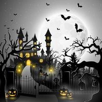 Cartoon halloween background vector