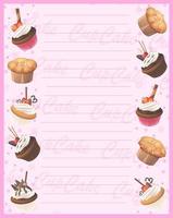 fondo de marco de cupcake vector