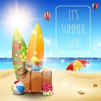 Summer beach background vector