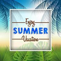 Beautiful summer beach nature background vector