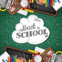 Back to school background vector