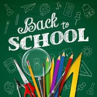 Back to school background vector