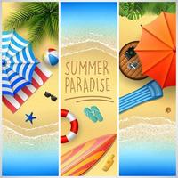 Summer beach background vector