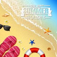 Summer beach background vector