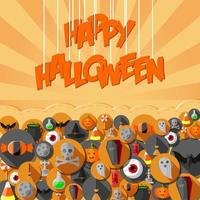 Cartoon halloween background vector