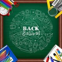 Back to school background vector