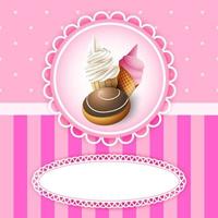 Dessert food background vector