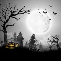 Cartoon halloween background vector