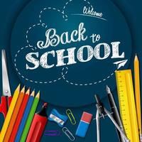 Back to school background vector