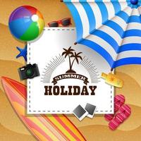 Summer beach background vector