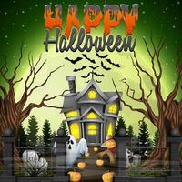 Cartoon halloween background vector