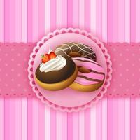 Dessert food background vector