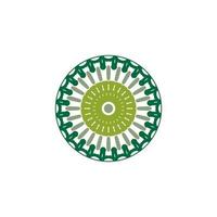 mandala design with abstract shape vector
