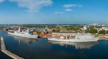 Combat ships of NATO countries in the port of Riga photo