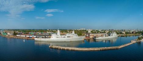 Combat ships of NATO countries in the port of Riga photo