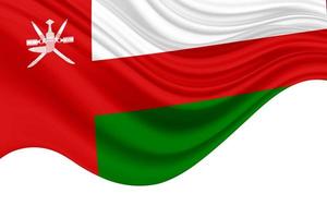 Sultanate of oman flag on a white background photo