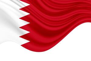 Bahrain flag of silk with copyspace for your text or images and white background photo