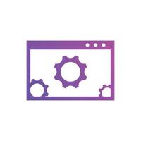 website optimization icons. website page development symbol icon. Concept for SEO and web design gradient color vector