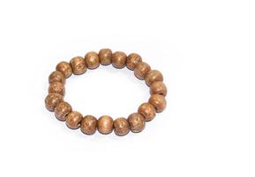 Dark Color Wooden Bracelet. Simple Wood Bead Bracelet. photo