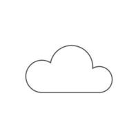 ilustración de vector de icono de nube. símbolo de nube para seo, sitio web y aplicaciones móviles